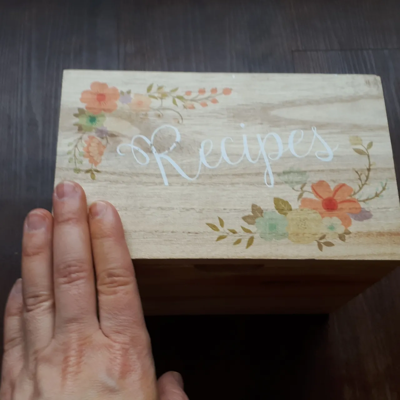 Cute recipe box with recipe cards photo 1