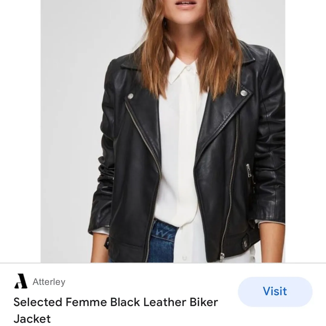 Real Lamb Leather Women Motorcycle Jacket By Selected photo 1