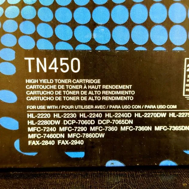 Brother TN450 Laser Printer Toner Cartridge photo 3