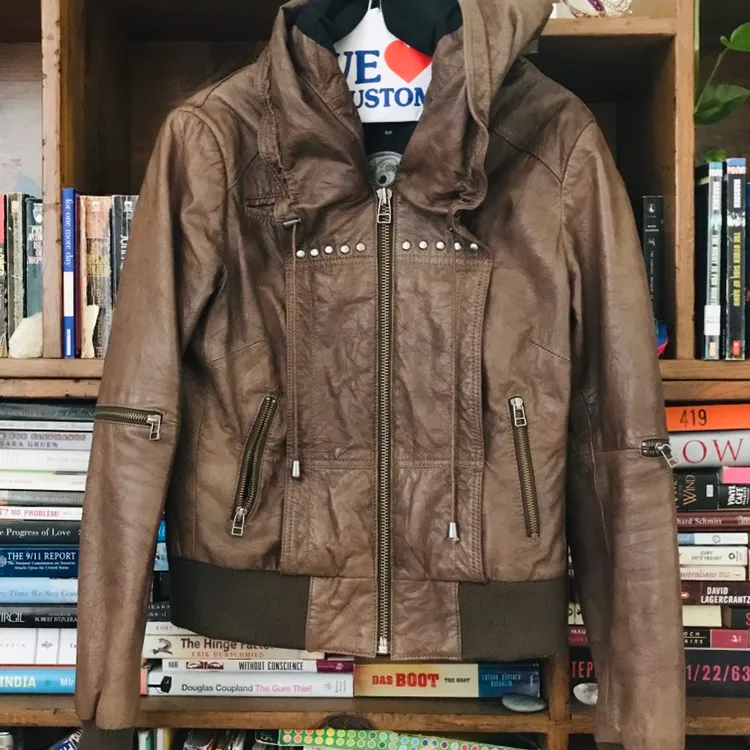 Danier Hooded Leather Jacket (size S) photo 1
