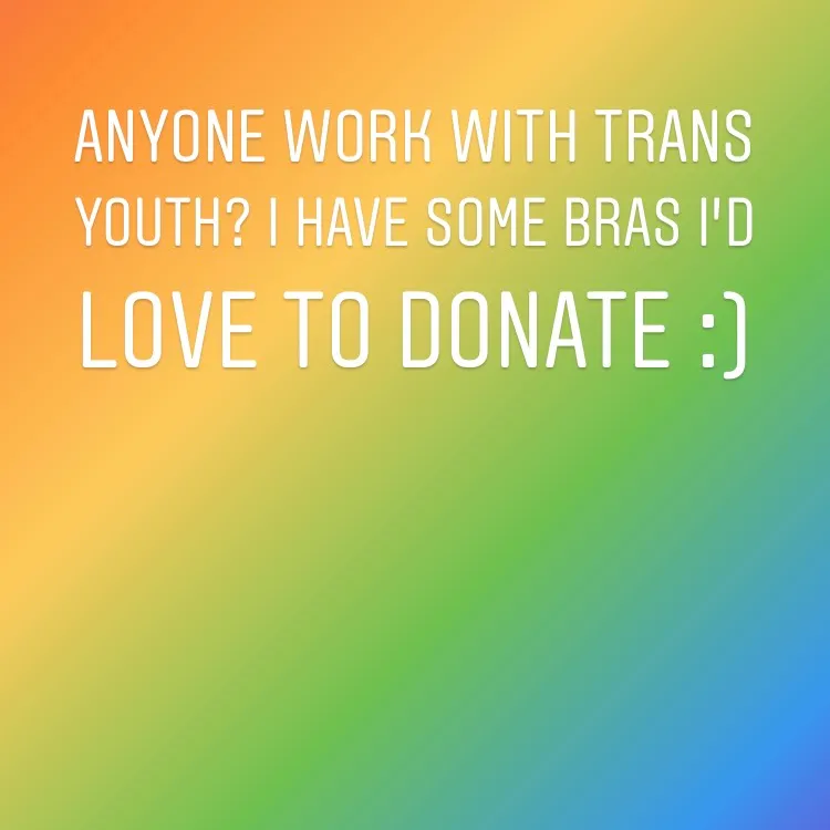 Donating Bras To Trans photo 1