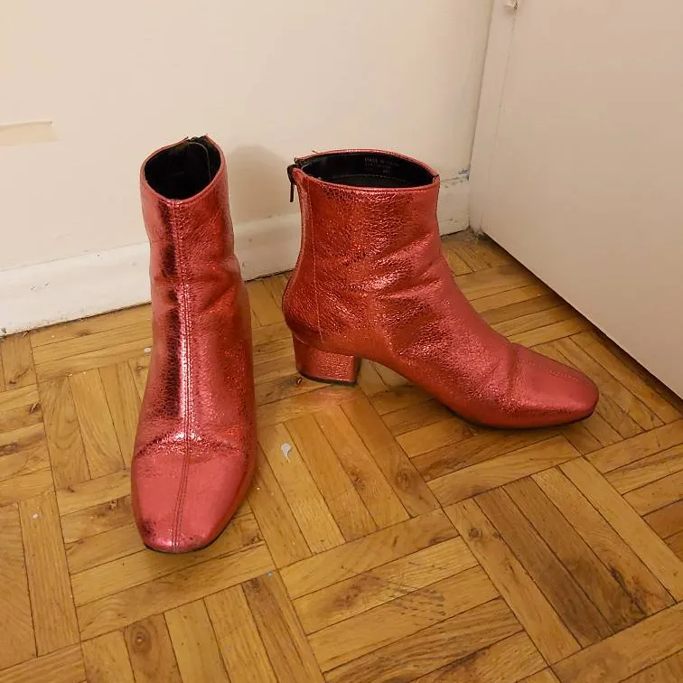 Topshop Size 7 Pink Boots photo 1