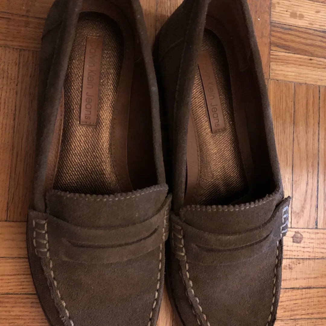 Brand New Suede Calvin Klein Loafers 7 photo 1