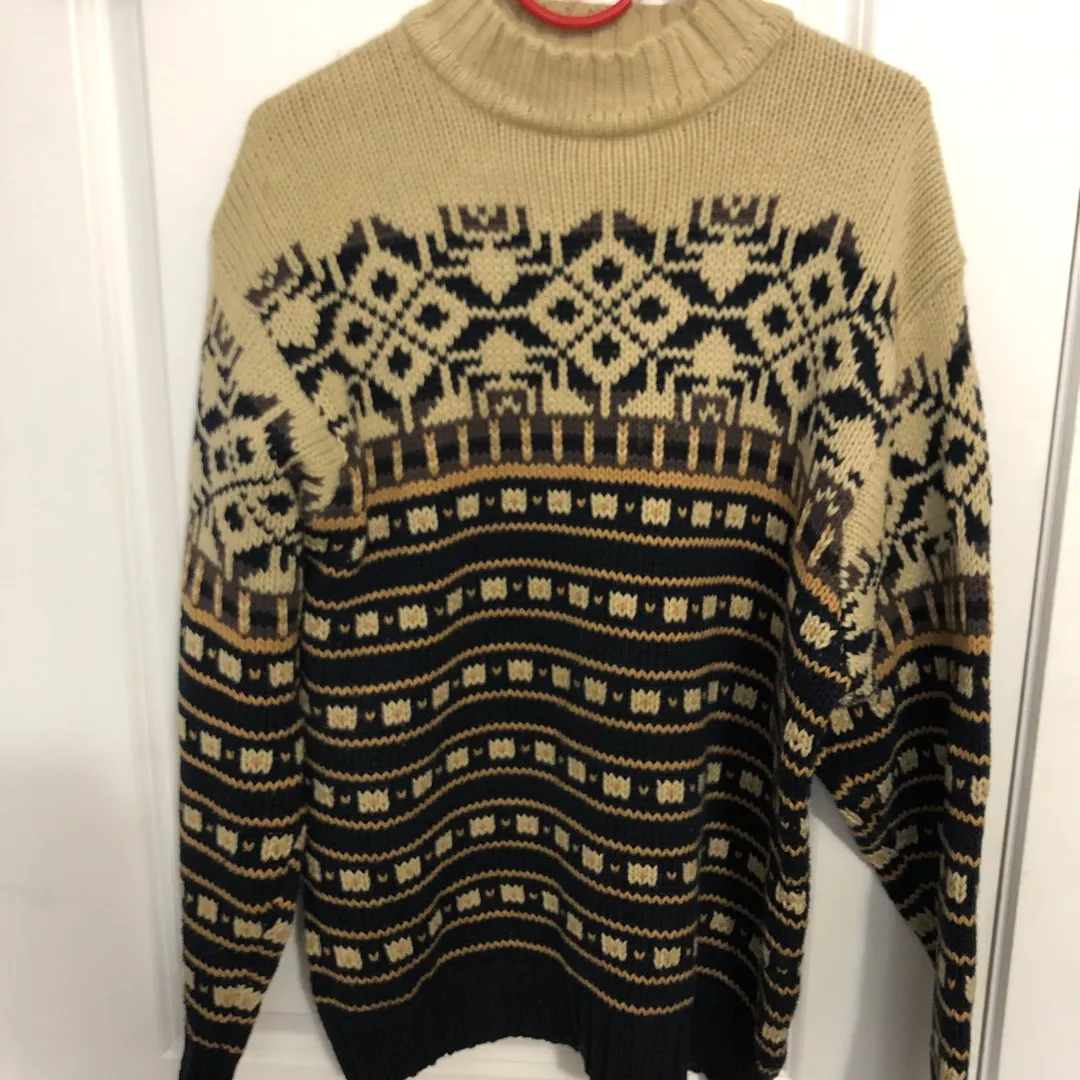 Vintage Eddie Bower Pull Over Knit Sweater Size M photo 1