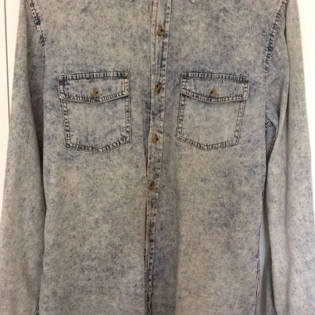 Forever 21 Acid Wash Button-up (SM) photo 1