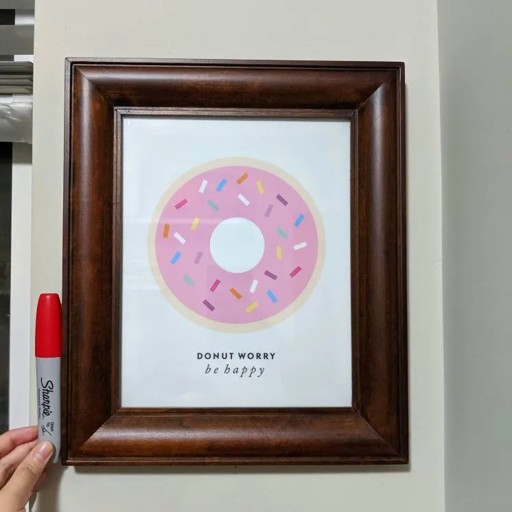 🍩 Donut Worry Print + Frame photo 1