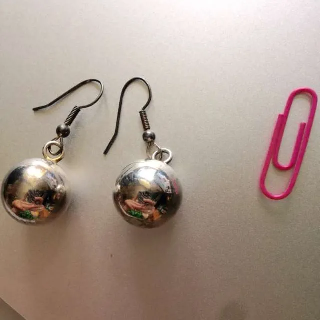 Silver Ball Earrings photo 1