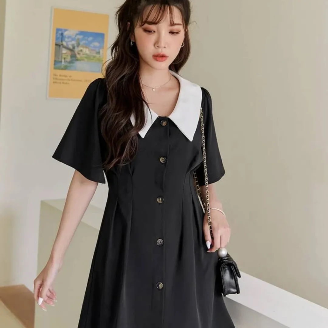 Size S - Black Collared Dress photo 1