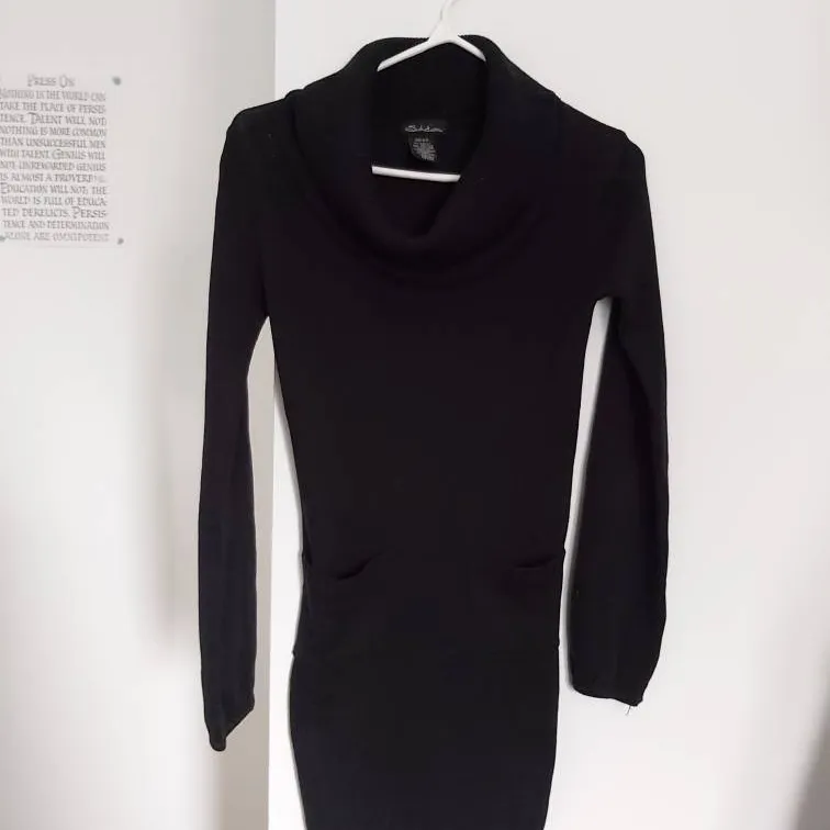 Black Bodycon Sweater With Bell Sleeves (Size Xs) photo 1