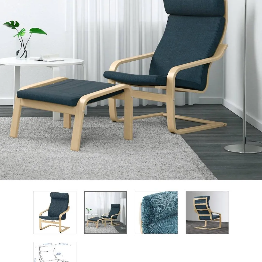 Ikea Chair With Foot Stool photo 3