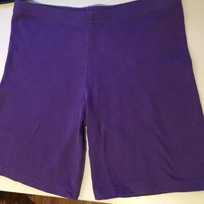 Purple American Apparel Biker Shorts photo 1