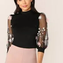 Blouse With Embroidered Sleeves photo 1