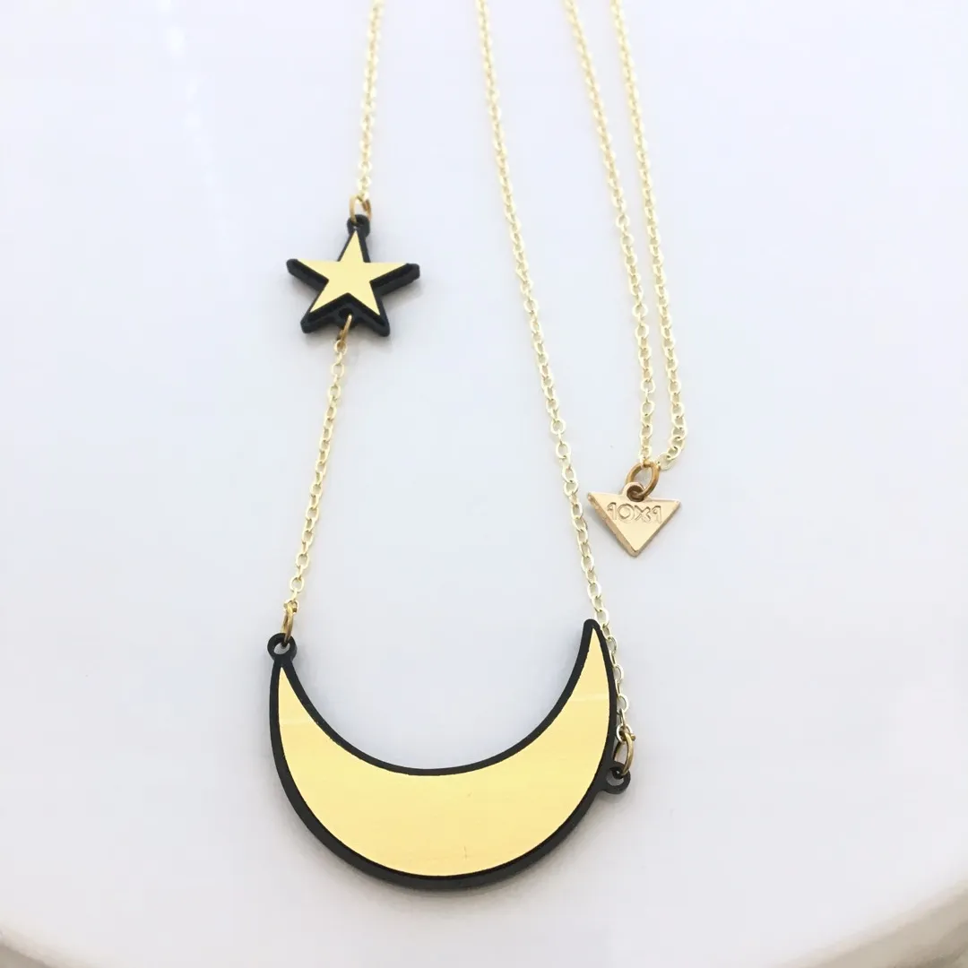 Crescent Moon & Star Necklace photo 3