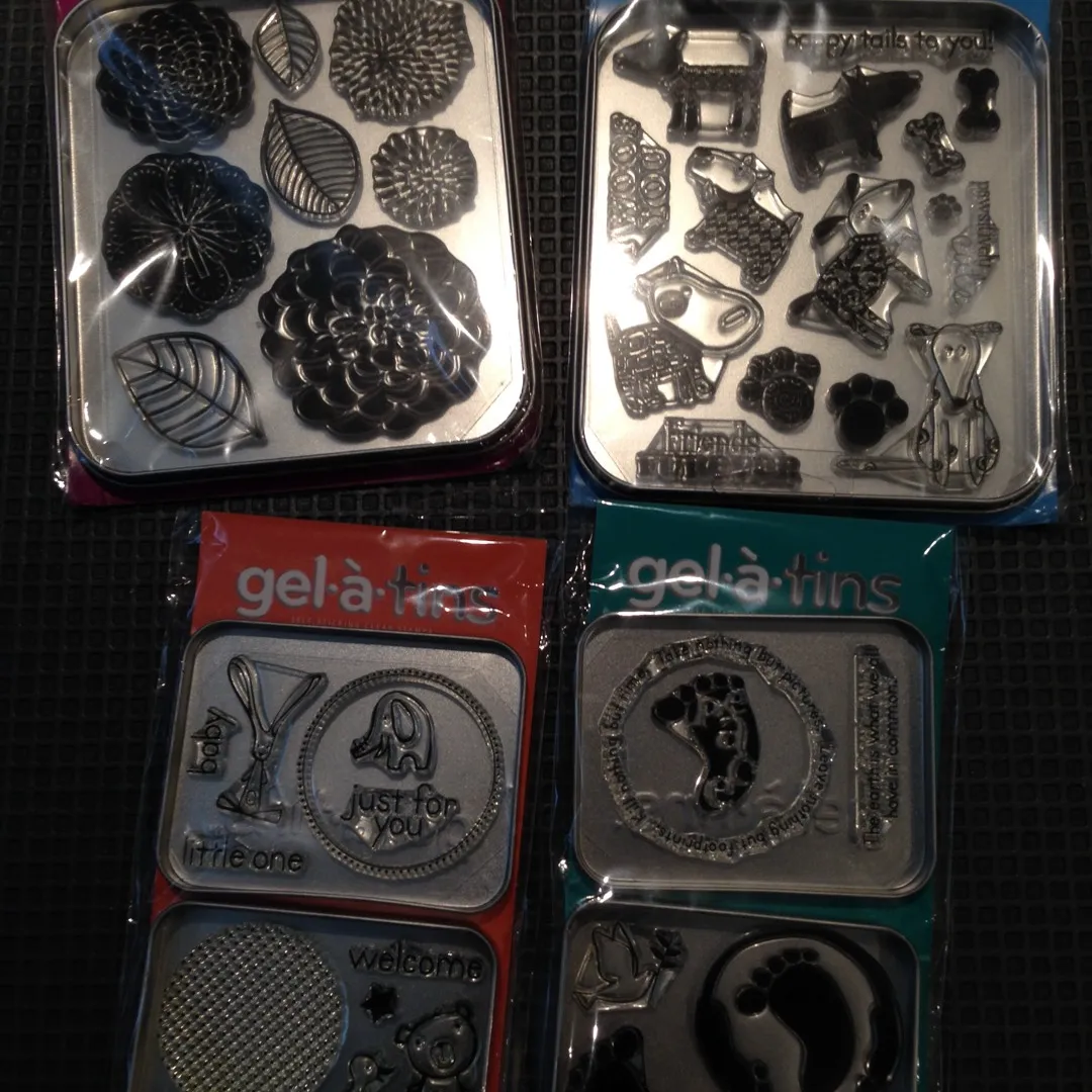 Scrapbooking Rubber Stamps - Gel-a-tins photo 1