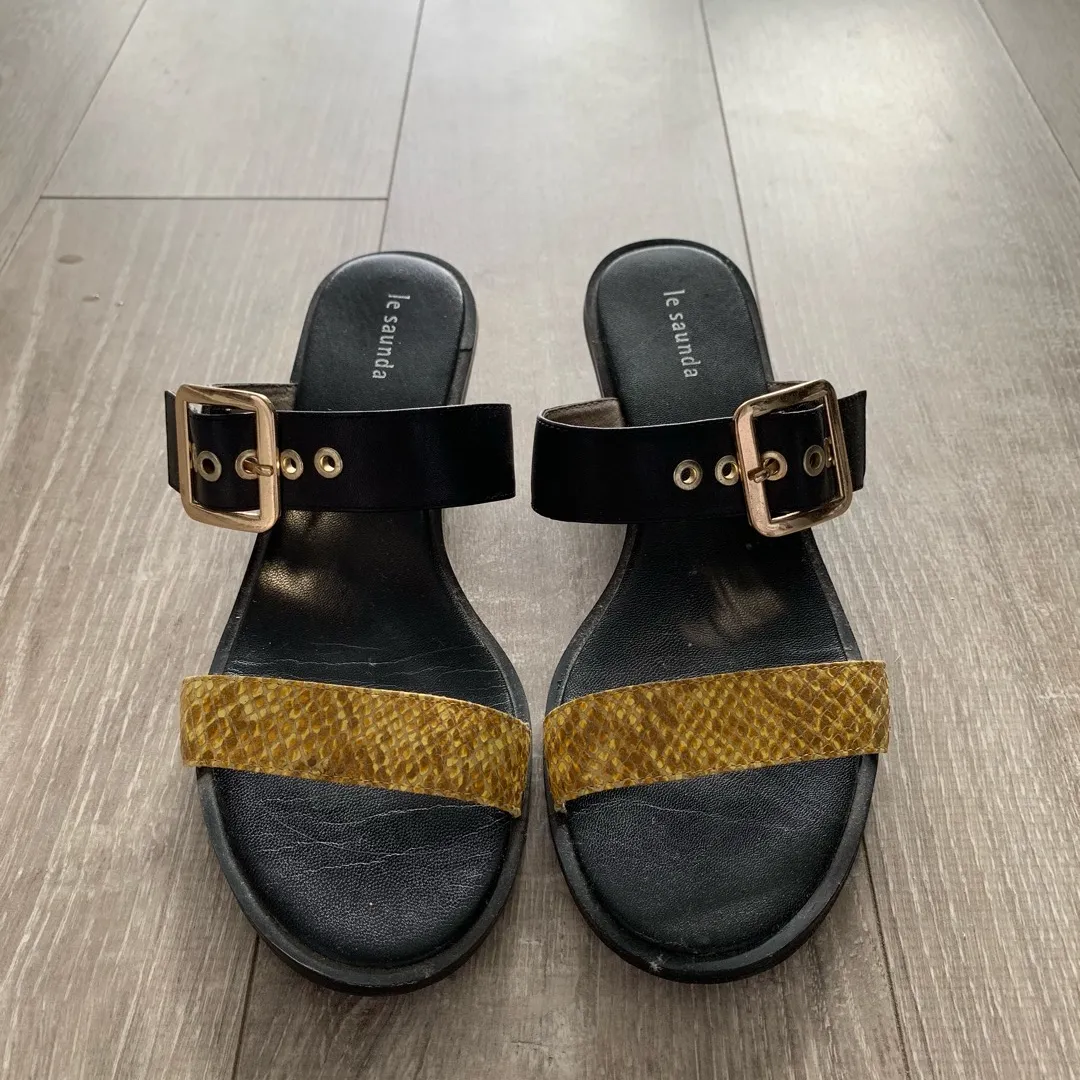 Genuine Leather Sandals Size 9 photo 3