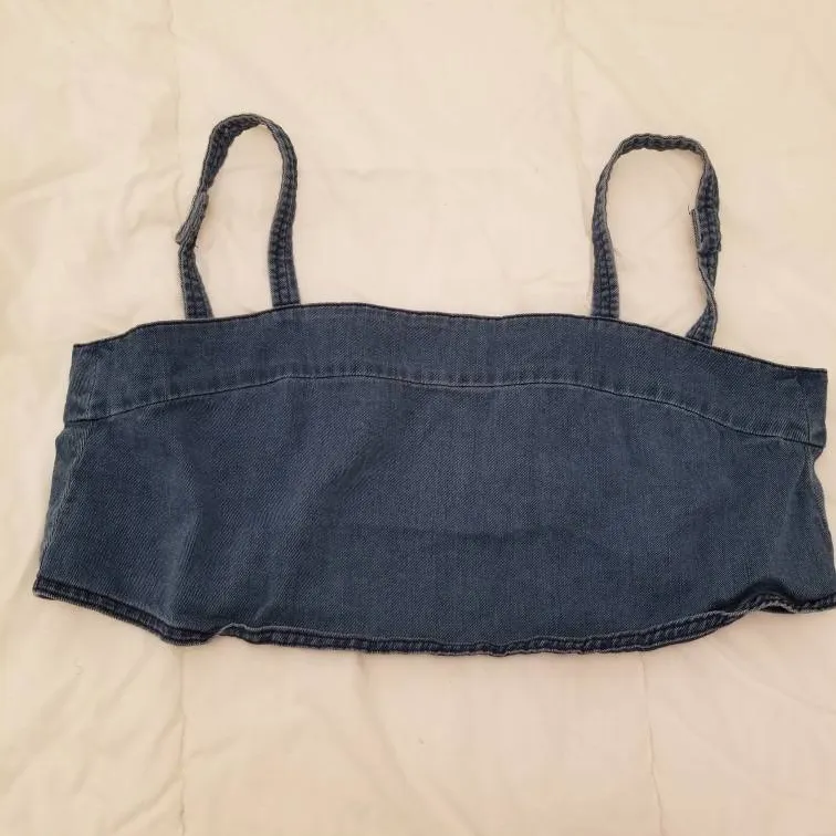 Wilfred Free Cropped Denim Top photo 1