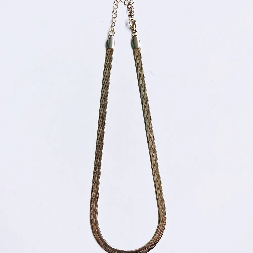 H&M Gold Herringbone Chain Necklace photo 1