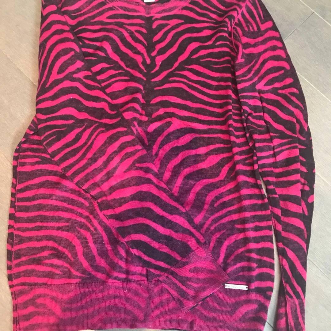 Michael Kors Hot Pink Zebra Print Sweater photo 1