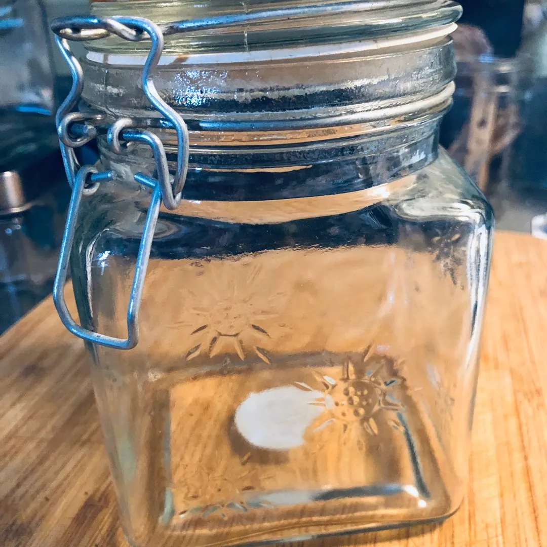 Large Glass Storage Jar photo 1
