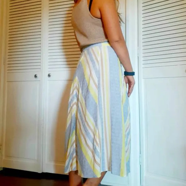 Mango Linen Button Up Midi Skirt photo 1