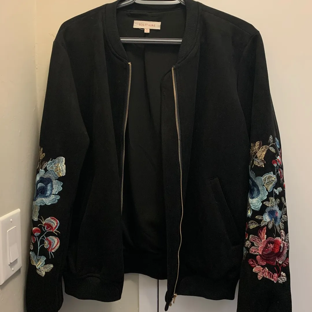 Faux Suede Embroidered Jacket photo 1