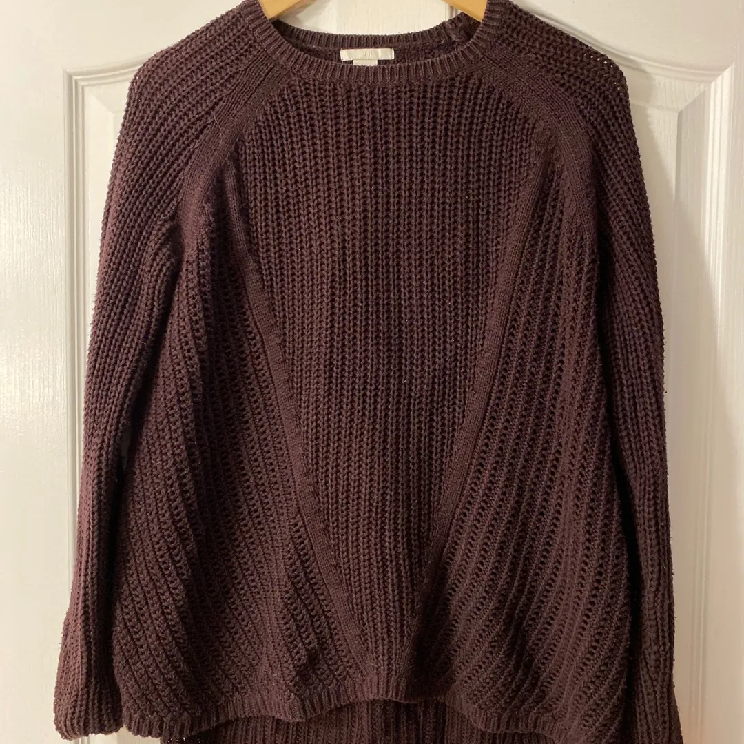 Maroon H&M Knit Sweater photo 1