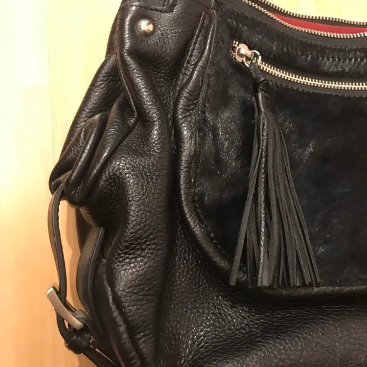 Hilary Radley Real Leather Black Shoulder Bag photo 4
