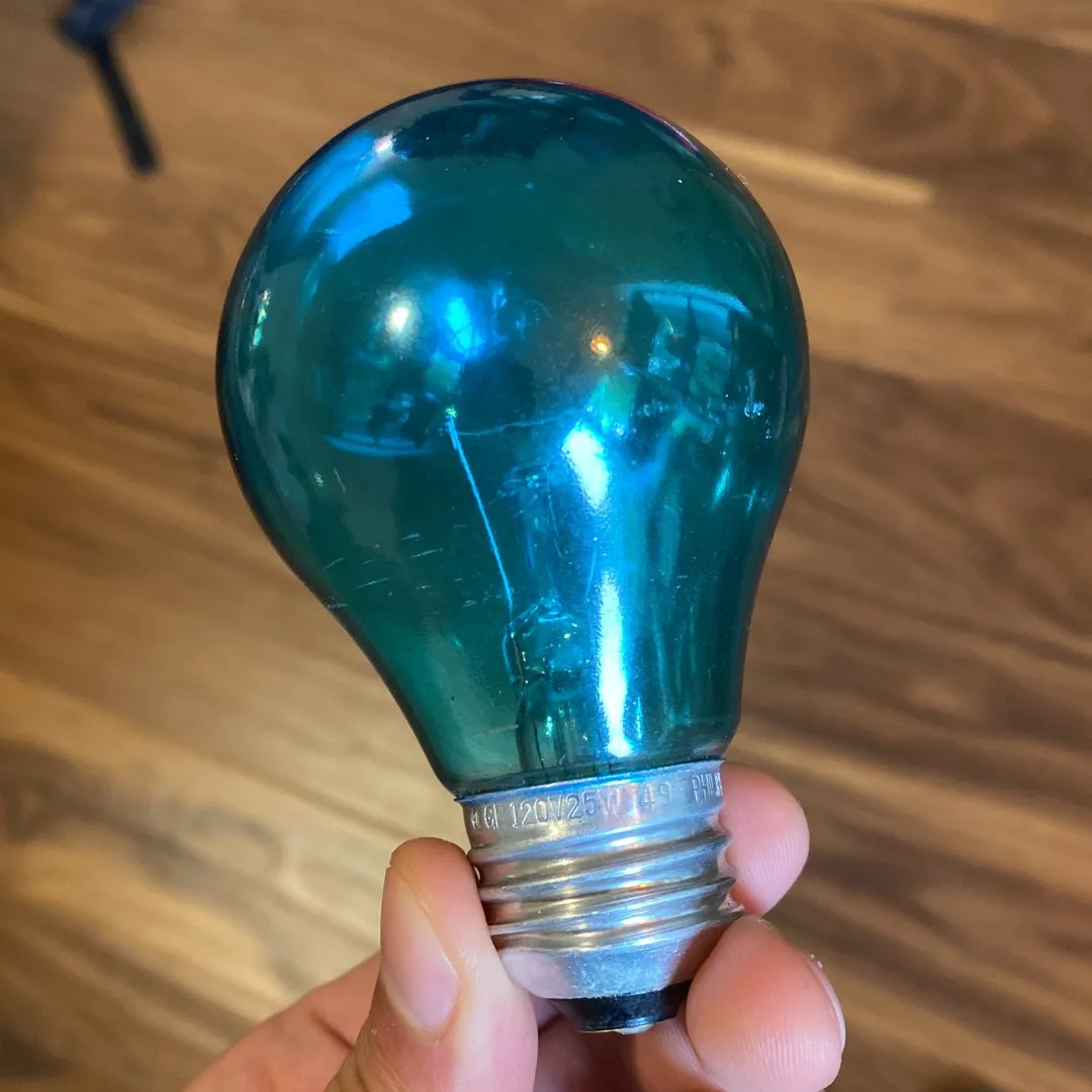Blue Tinted Standard Light Bulb photo 1