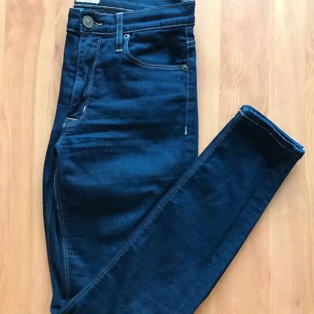 Hudson High-Waist Dark Denim Skinny Jeans photo 1