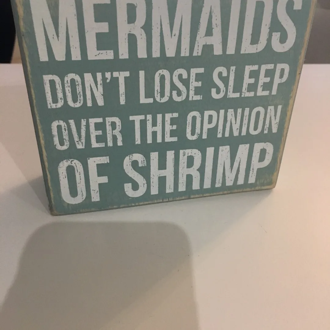 Home Decor- Rustic Wooden Mermaid Sign photo 1