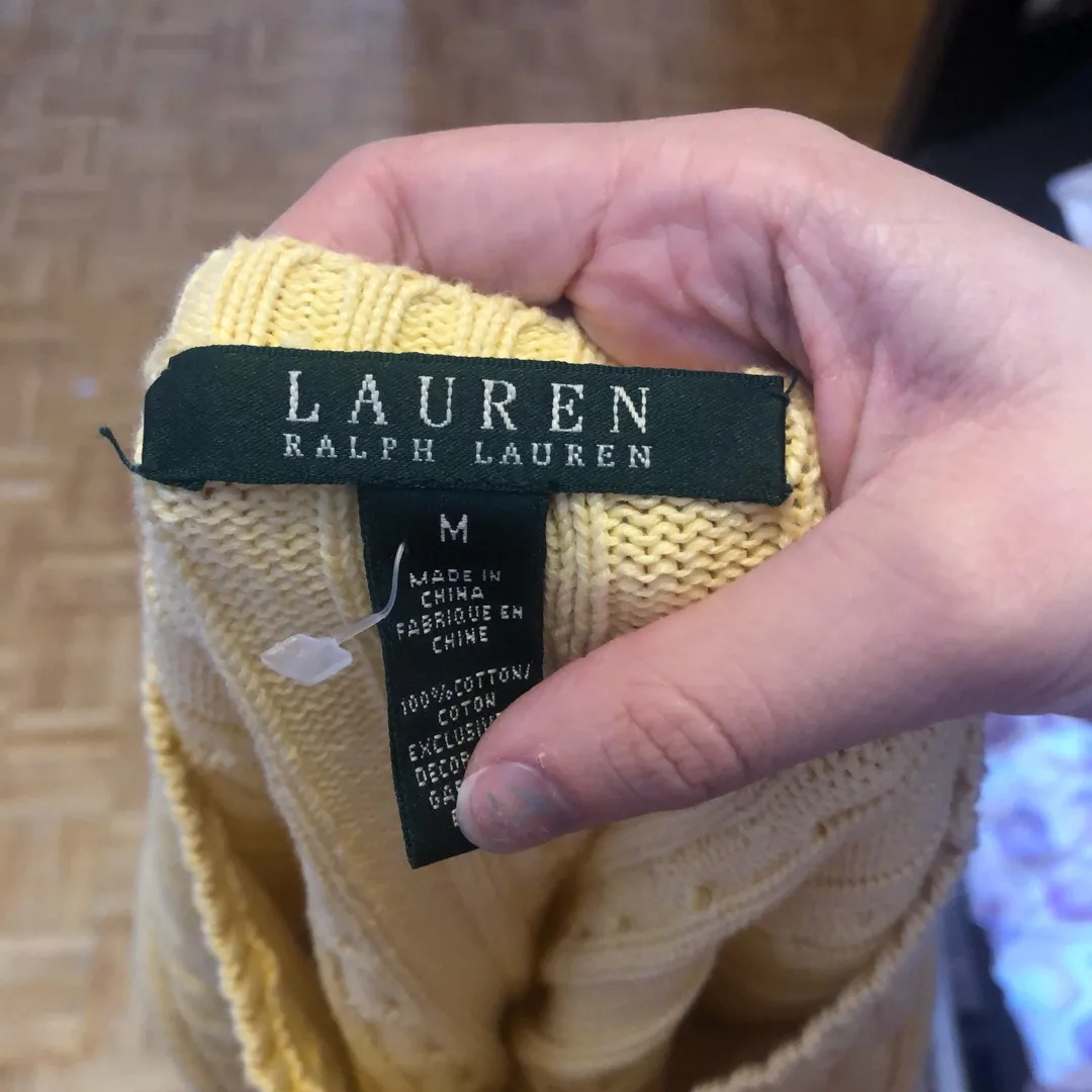 Yellow Ralph Lauren Long Sleeve Size m (fits Xs-s) photo 5