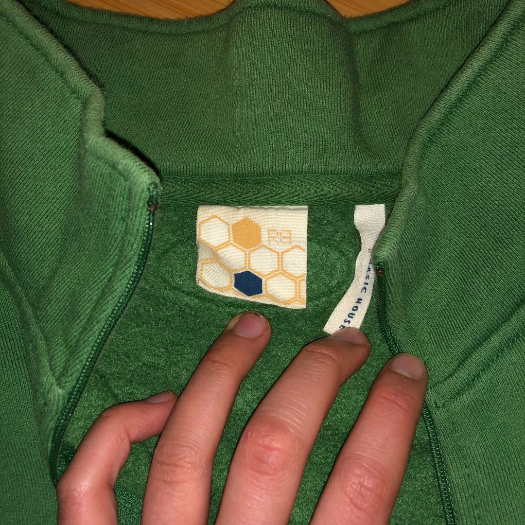 vintage green quarterzip fleece? sweater? photo 3