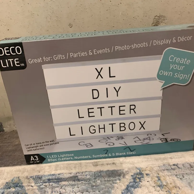 Trading Letter Lightbox - BRAND NEW photo 1