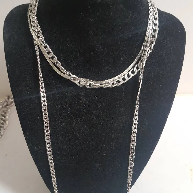 Silver Chain Multilayer Necklace photo 1