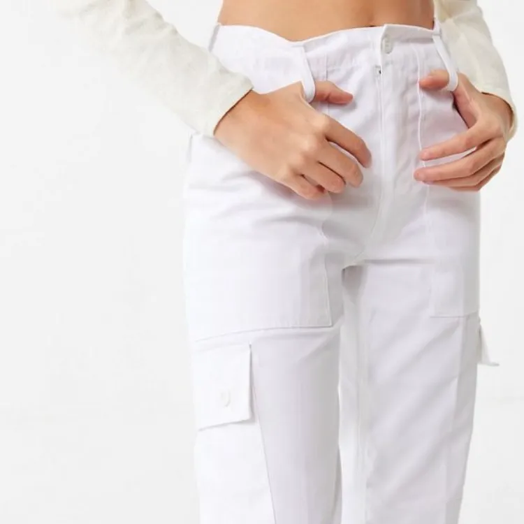 White Urban Outfitters Cargo Pants photo 3