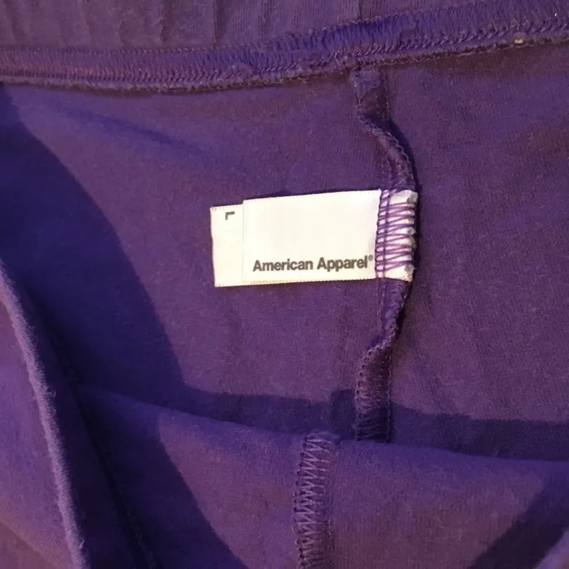 Purple American Apparel Biker Shorts photo 3