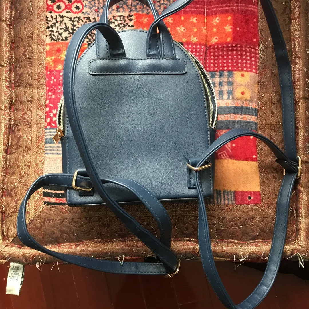 Mini Navy Blue Backpack photo 3