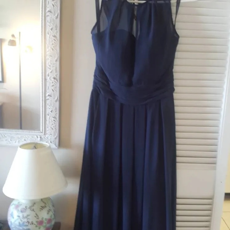 Navy Blue Bridesmaid Dress - Bill Levkoff - size 2 photo 1