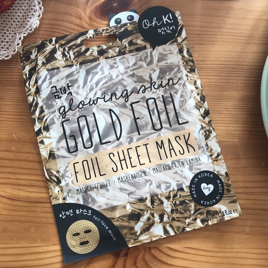 Gold Foil Sheet Face Mask photo 1