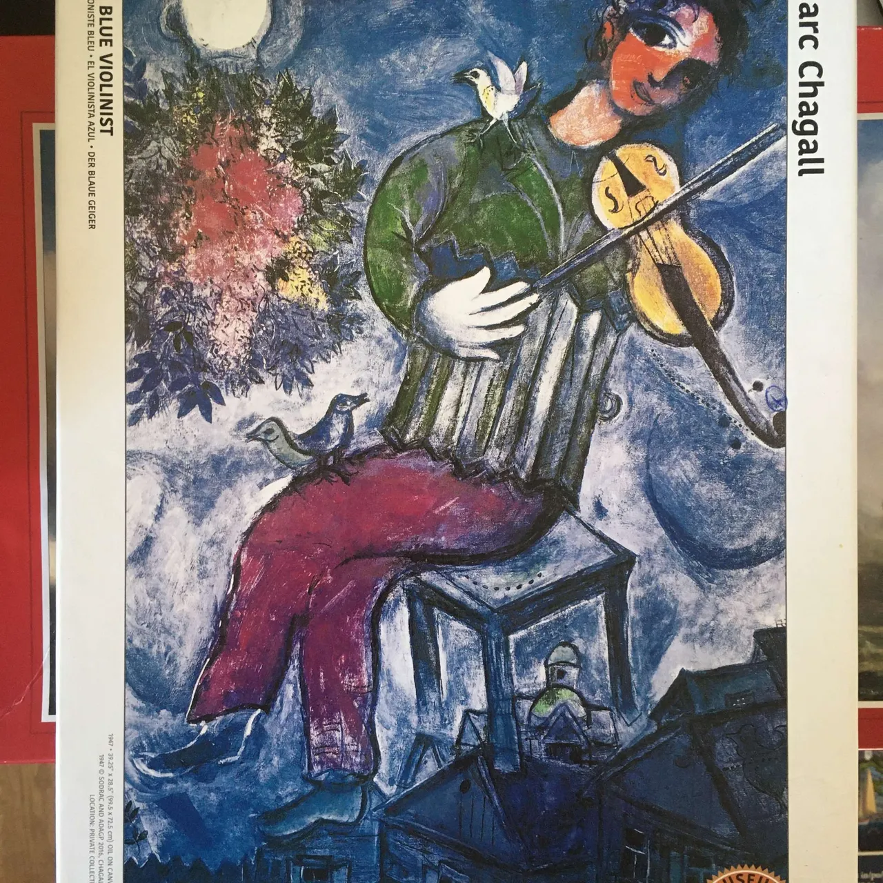 Marc Chagall - The Blue Violinist 1000 pc puzzle (1 missing p... photo 1