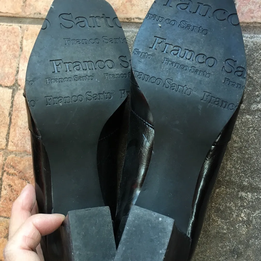Black Leather Heels photo 5