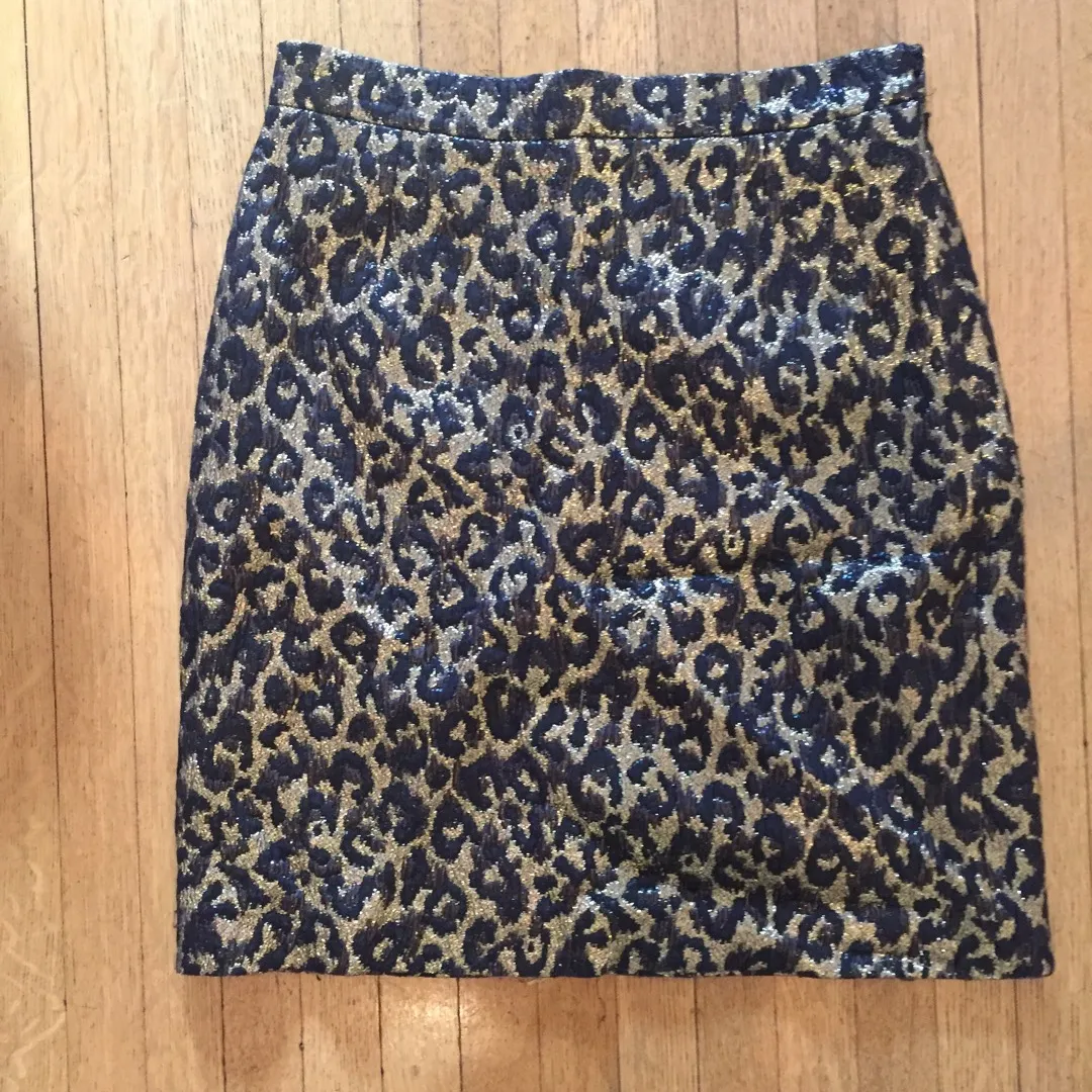 Michael Kors Leopard Print Skirt- Size 6 photo 1