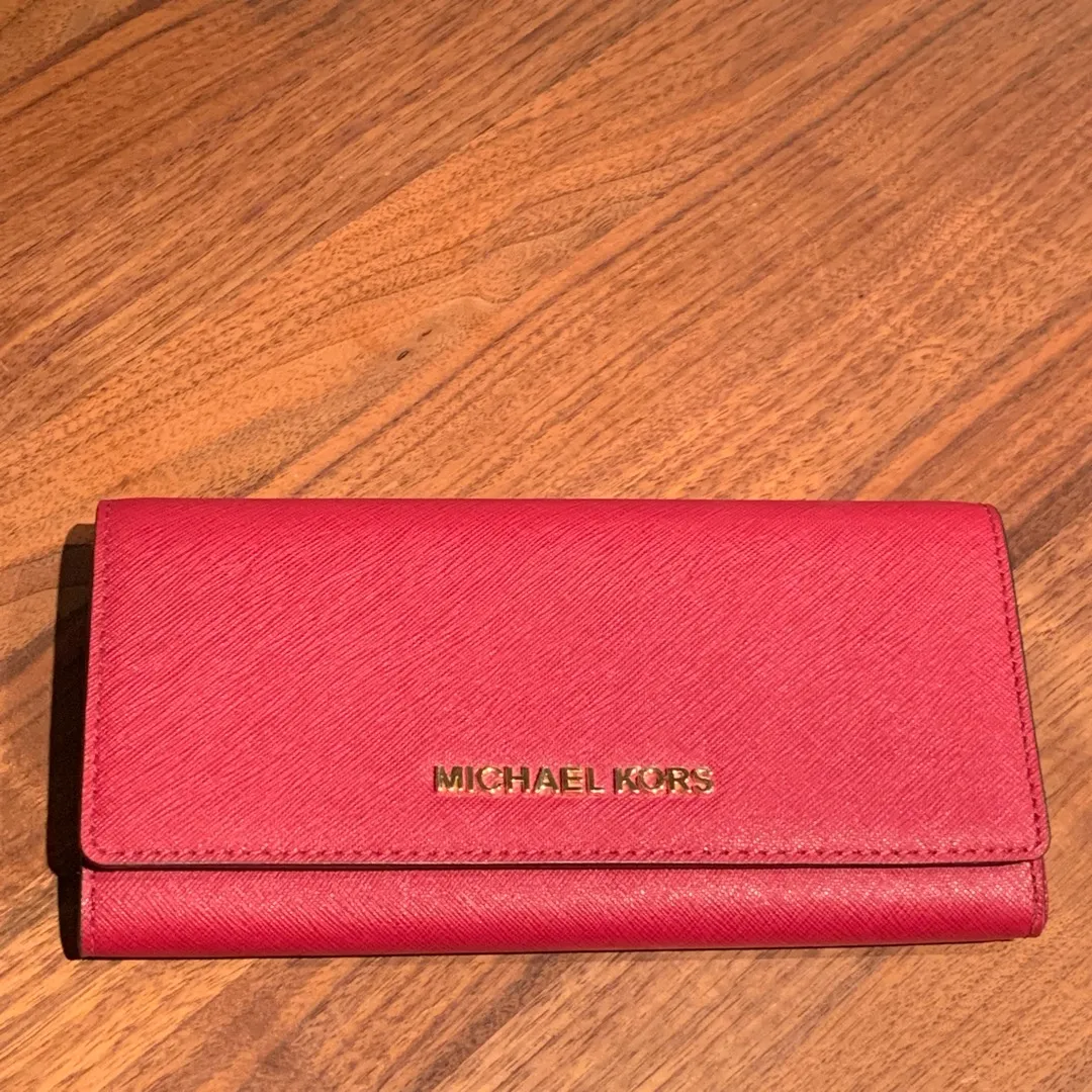Authentic Michael Kors Deep Red Wallet photo 1