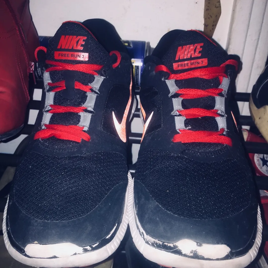 Red And Black Nike Free Run Shoes photo 4
