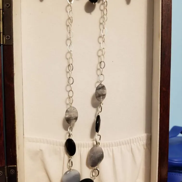 Black And Grey Stone Necklace photo 1