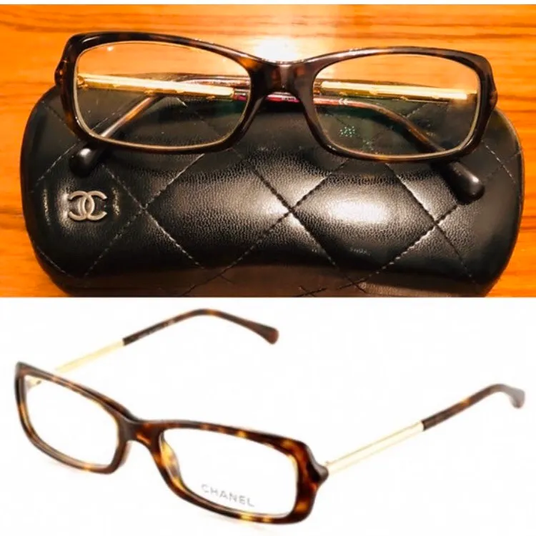 authentic Chanel eyeglasses with case photo 1