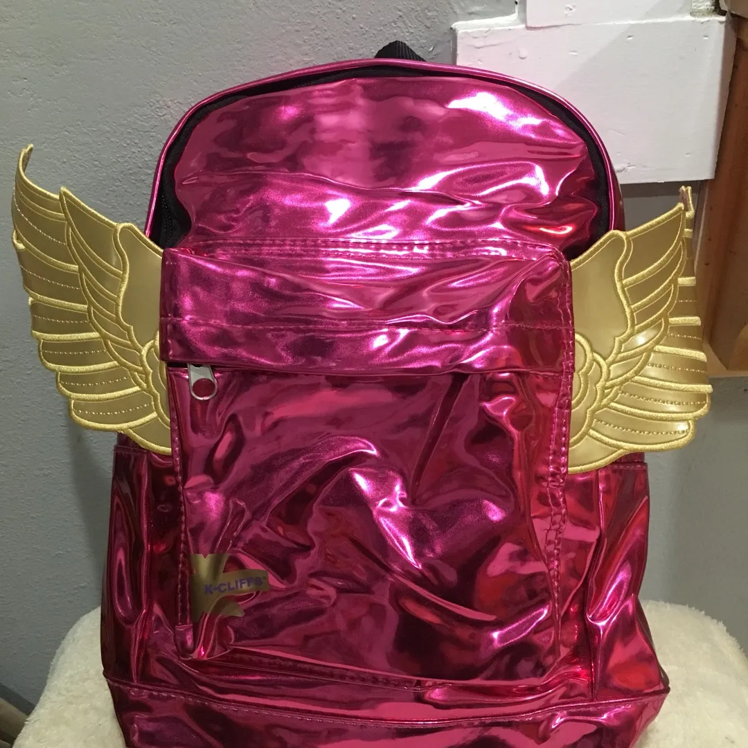 Metallic Angel Wing Backpack photo 1