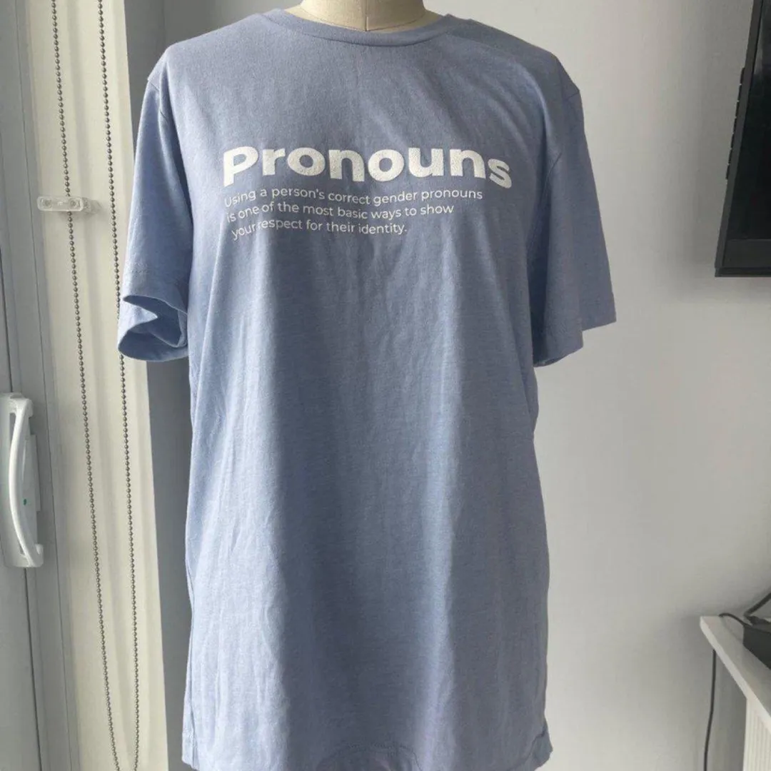 Pronoun Tshirt photo 1