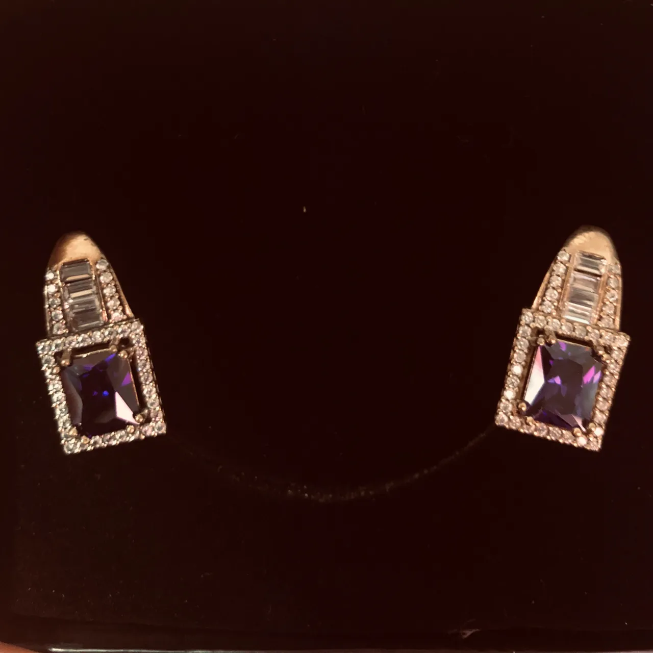 925 silver amethyst earrings photo 1
