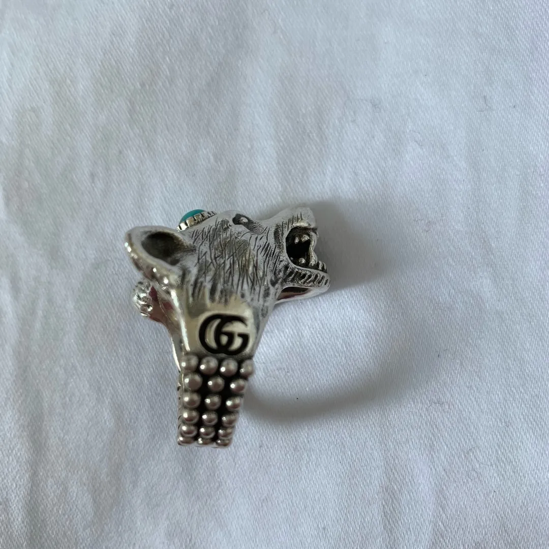 Gucci Anger Forest Wolf Head Ring photo 7